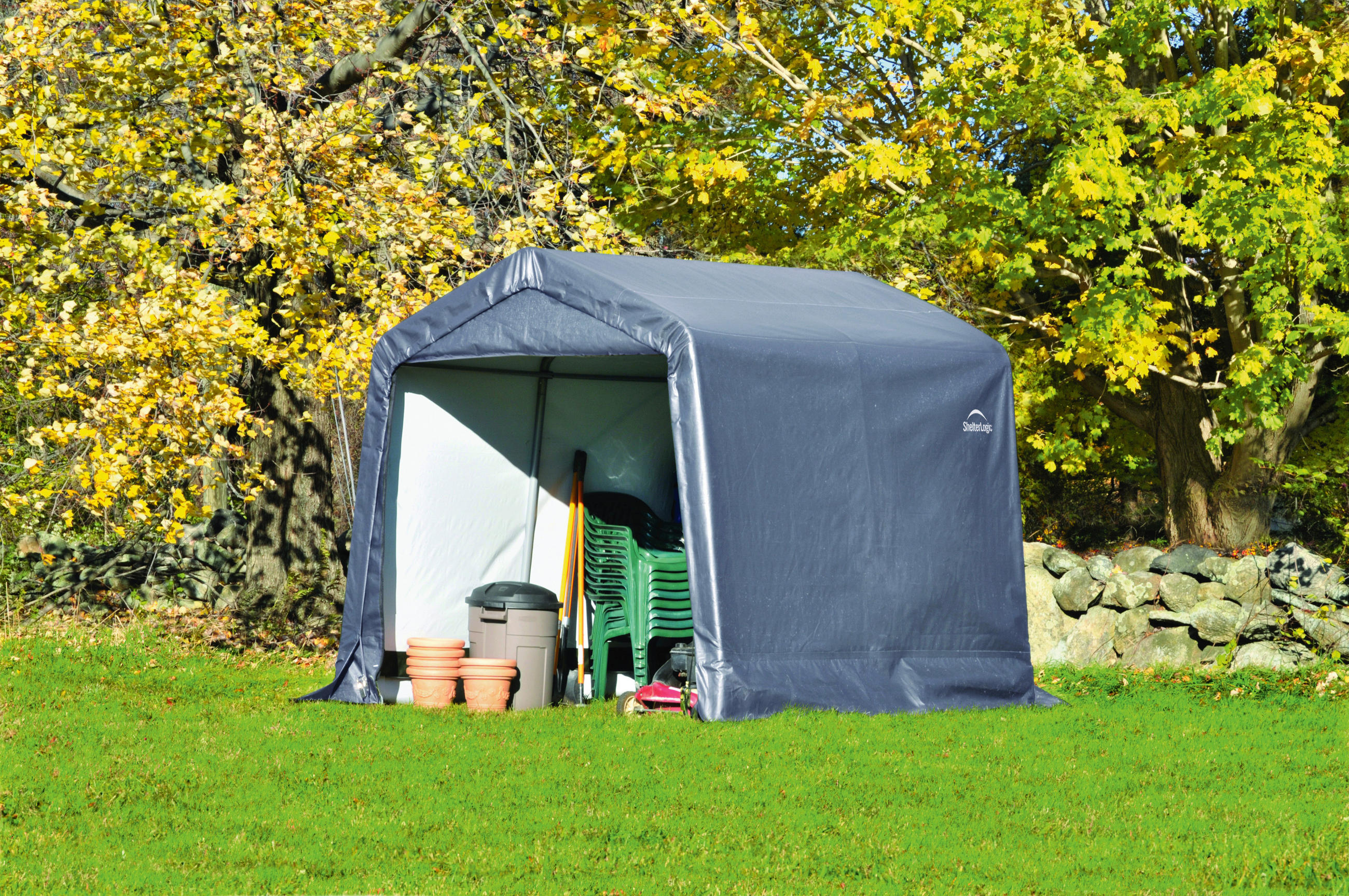 GERÄTEHAUS 240/240/240 cm  - Grau, Basics, Kunststoff (240/240/240cm) - Ambia Garden