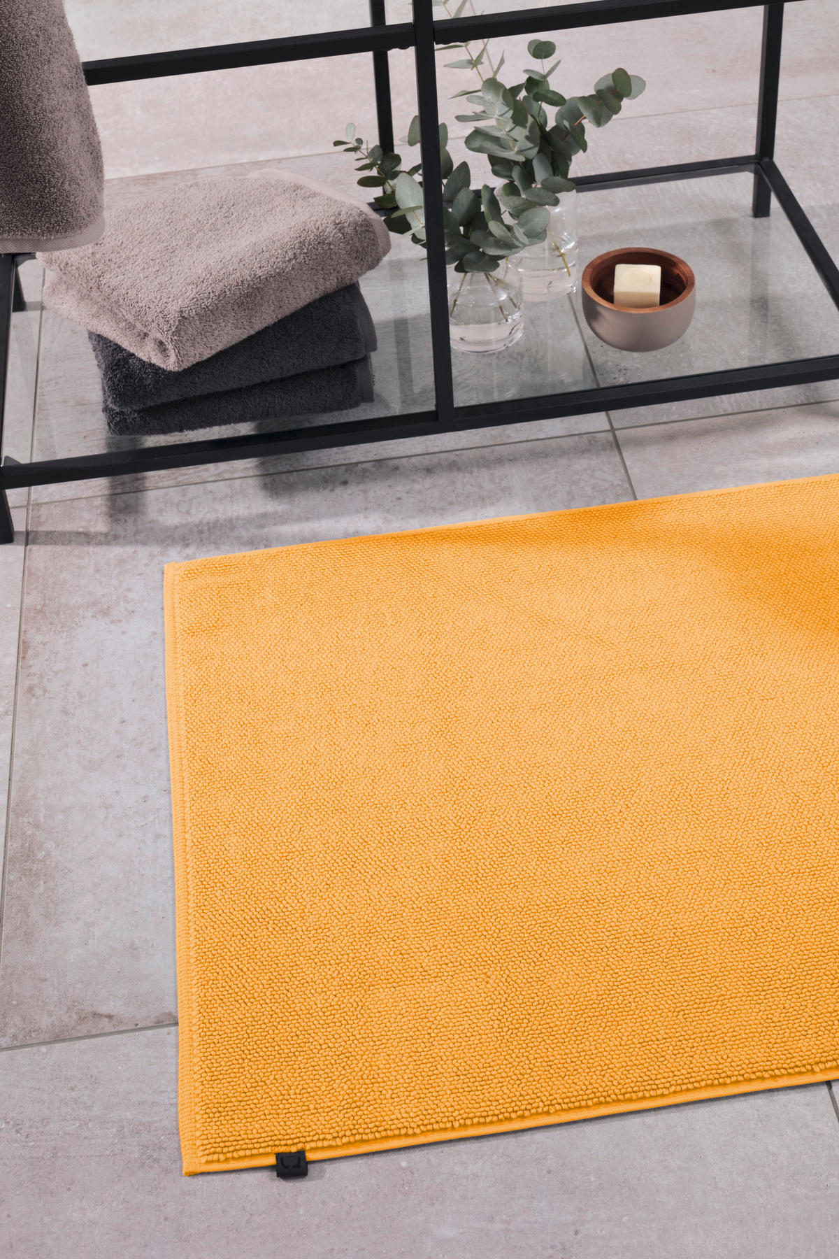 BADTEPPICH 1007 LOOP 532 Gelb 70/120 cm  - Gelb, KONVENTIONELL, Textil (70/120cm) - Cawoe
