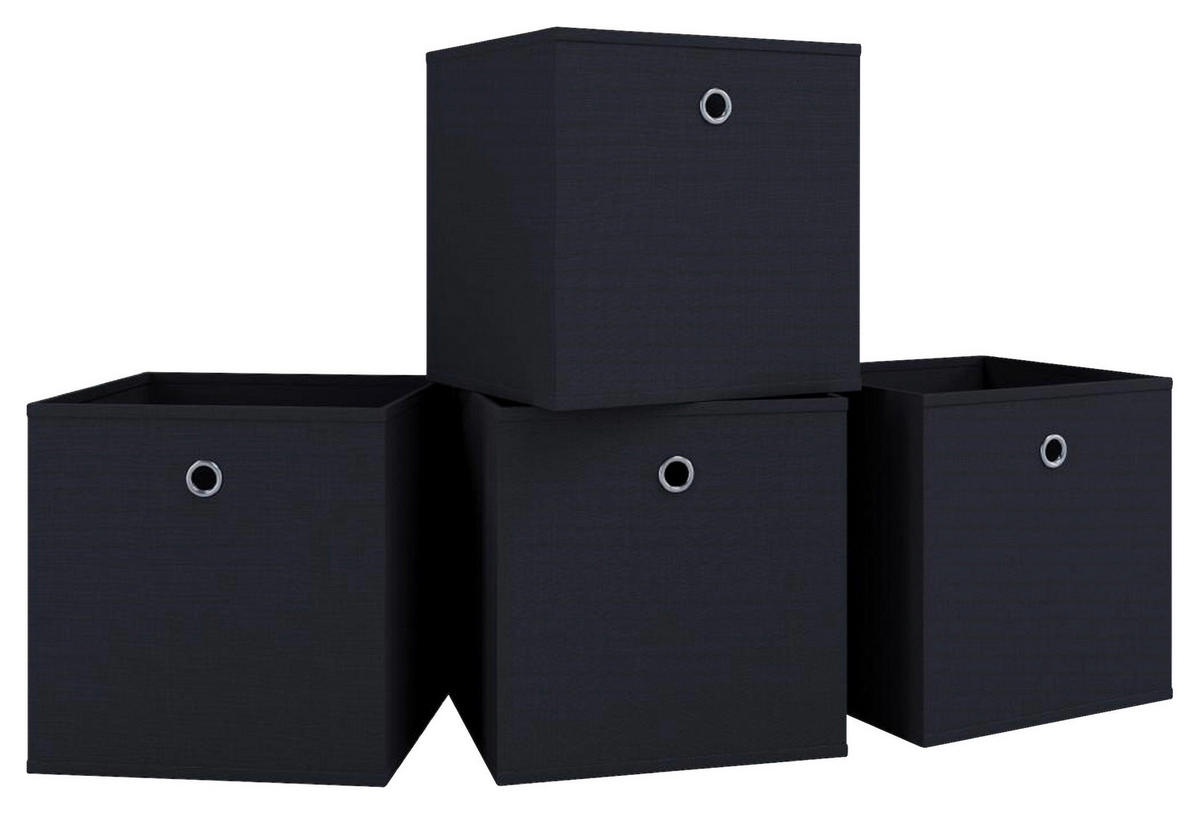 FALTBOX  - Schwarz, Basics, Kunststoff (27/28/27cm) - MID.YOU