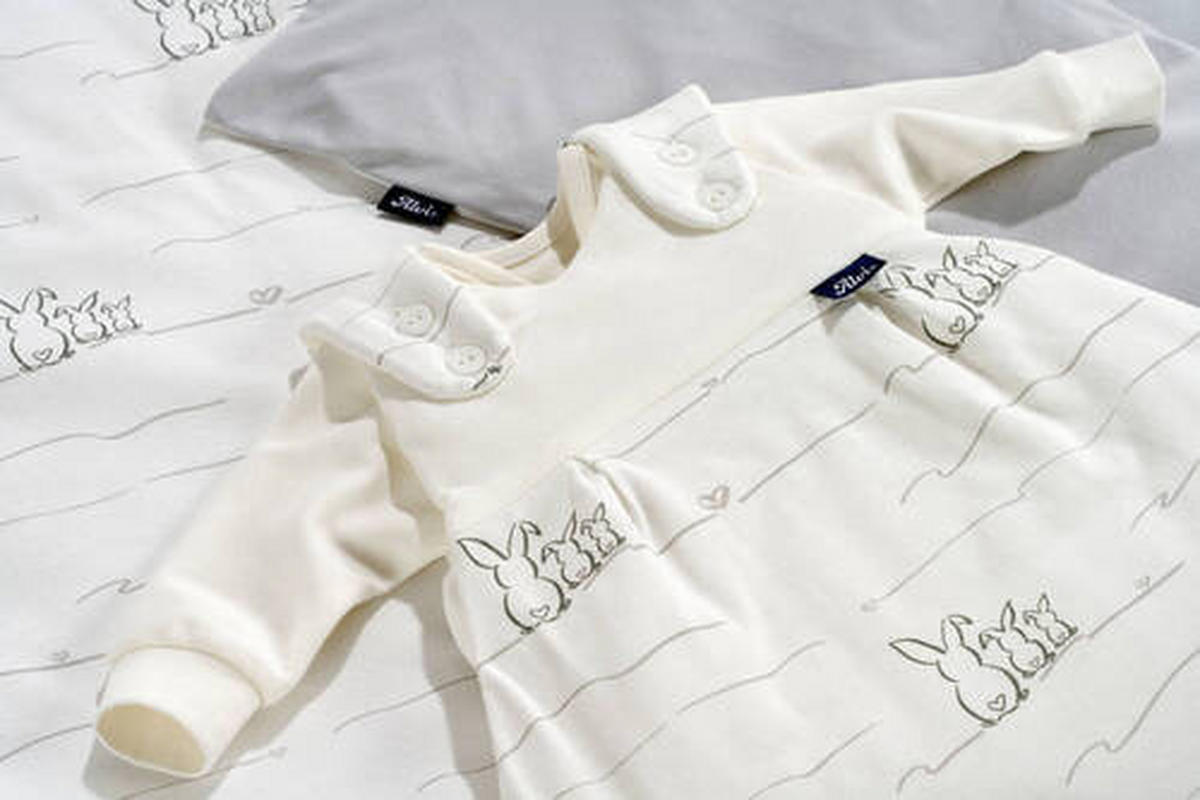 BABYSCHLAFSACKSET Häschen    68/74   - Dunkelgrau/Hellgrau, Basics, Textil (68/74null) - Alvi
