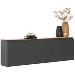 SCHUHKIPPER 136/41/22 cm  - Eichefarben/Anthrazit, Design, Holzwerkstoff (136/41/22cm) - Moderano