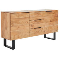 KOMODA   145/76/40 cm   crna, boje bagrema  - boje bagrema/crna, Moderno, metal/drvo (145/76/40cm) - Livetastic