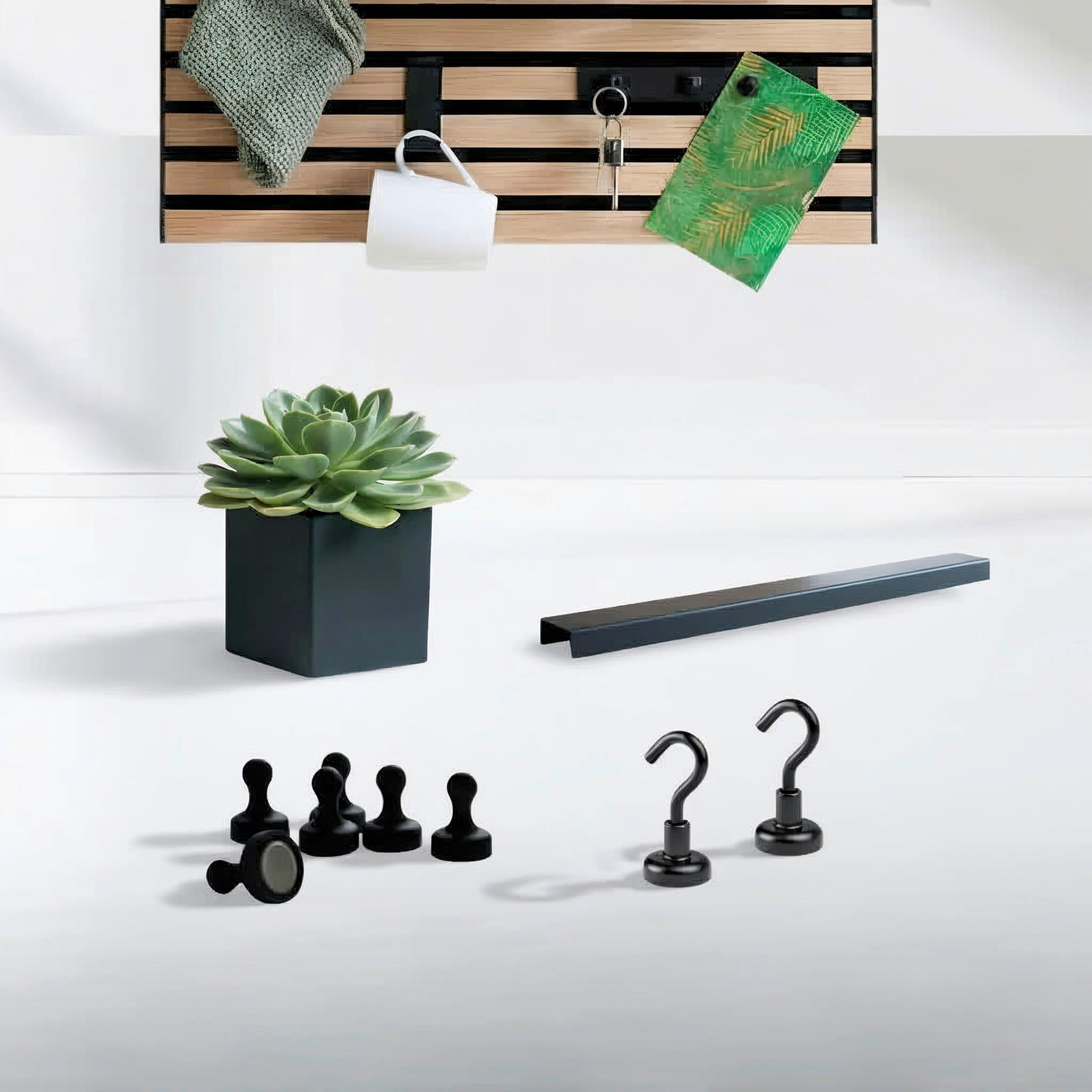 KÜCHEN-ORGANIZER-SET  - Schwarz, Basics, Metall (0,900kg)