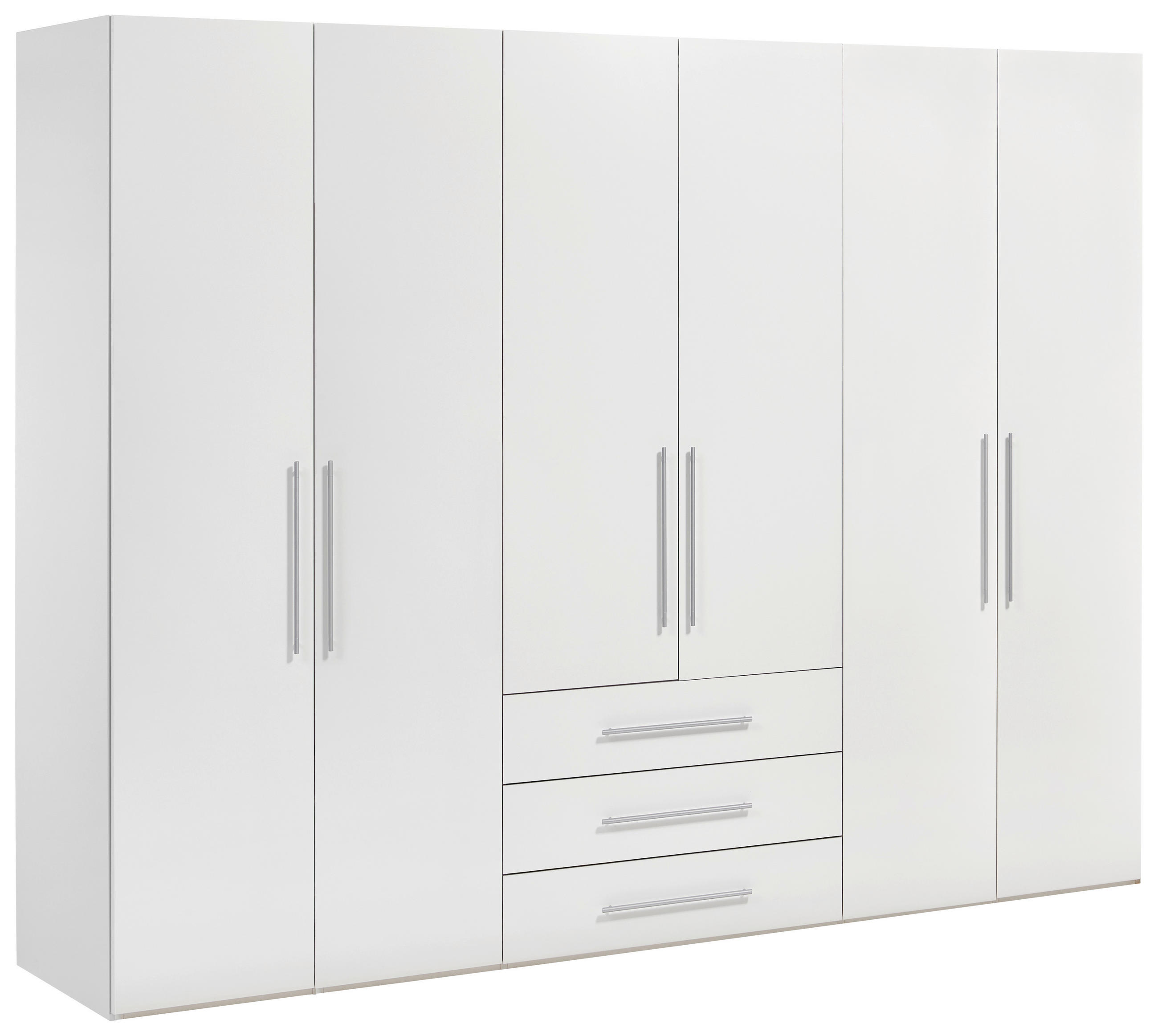 DULAP CU UȘI ROTATIVE alb, alb lucios intens  - alb/alb lucios intens, Konventionell, metal/material pe bază de lemn (292,8/218,6/59,6cm) - Xora