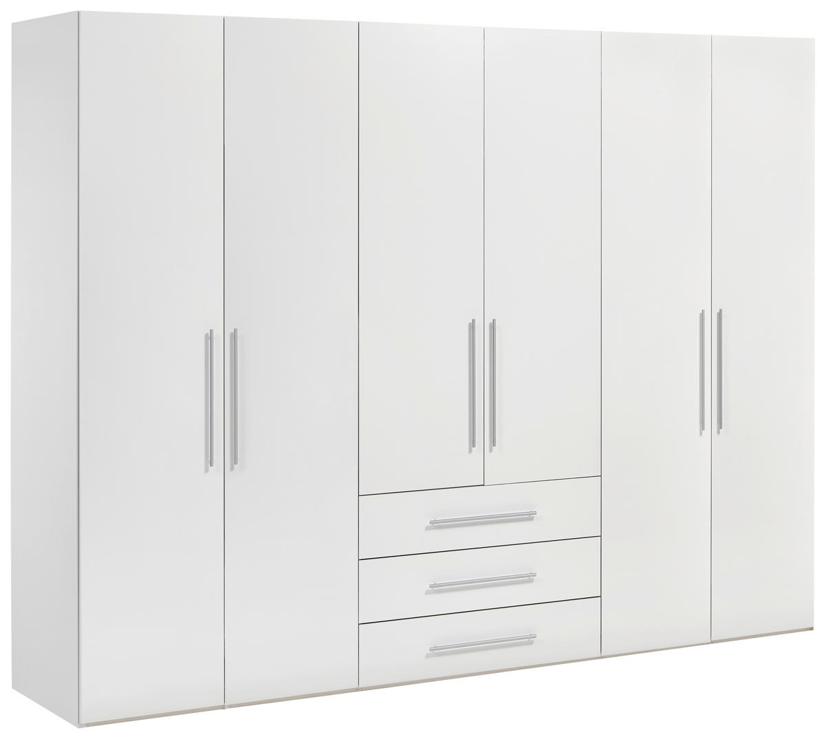DULAP CU UȘI ROTATIVE alb, alb lucios intens  - alb/alb lucios intens, Konventionell, metal/material pe bază de lemn (292,8/218,6/59,6cm) - Xora