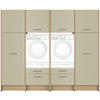 HAUSWIRTSCHAFTSRAUM  in Eichefarben, Salbeigrün  - Eichefarben/Salbeigrün, Basics, Holzwerkstoff (249,6cm) - Impuls