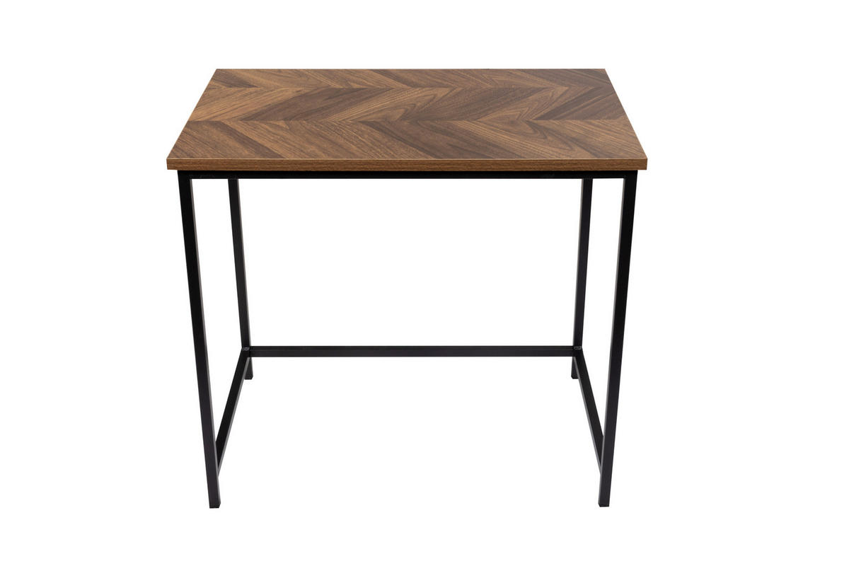 SET KLUB STOLIĆA smeđa, višebojno, crna, bukva kolonijalno smeđa, boje eukaliptusa, bež-smeđa  metal, drvni materijal  - višebojno/smeđa, Design, drvni materijal/metal (60/40/50-54,5cm) - MID.YOU