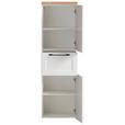 MIDISCHRANK 40/130/35 cm - Eiche Wotan/Schwarz, ROMANTIK / LANDHAUS, Holzwerkstoff/Kunststoff (40/130/35cm) - Xora
