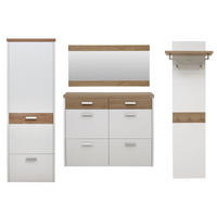 GARDEROBE 4-teilig  in 270/200/32 cm  - Eichefarben/Weiß, Design, Holz/Holzwerkstoff (270/200/32cm) - Dieter Knoll