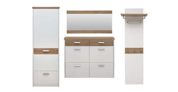 GARDEROBE 4-teilig in 270/200/32 cm - Eichefarben/Weiß, Design, Holz/Holzwerkstoff (270/200/32cm) - Dieter Knoll