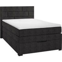 BOXSPRINGBETT 120/200 cm  in Anthrazit  - Wengefarben/Anthrazit, Konventionell, Holz/Textil (120/200cm) - Carryhome