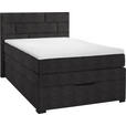 BOXSPRINGBETT 140/200 cm  in Anthrazit  - Wengefarben/Anthrazit, KONVENTIONELL, Textil (140/200cm) - Carryhome