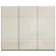SCHWEBETÜRENSCHRANK  in Schwarz, Champagner  - Champagner/Alufarben, KONVENTIONELL, Glas/Holzwerkstoff (242/223/68cm) - Novel