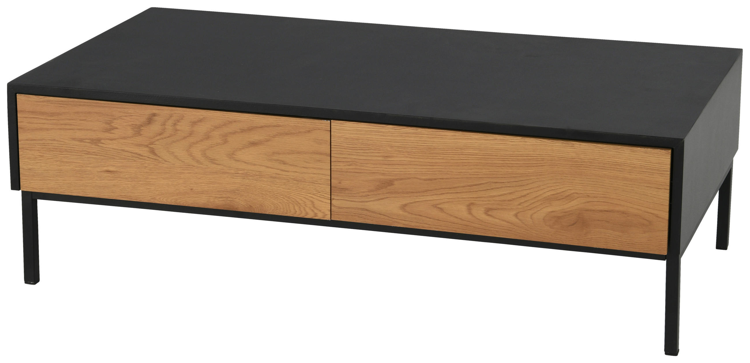 MID.YOU KONFERENČNÍ STOLEK, černá, barvy dubu, kov, kompozitní dřevo, 110/35/60 cm