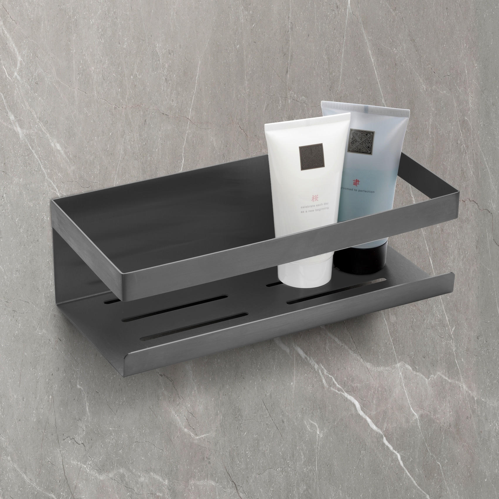 DUSCHABLAGE - Grau, KONVENTIONELL, Metall (25/8/11,5cm) - Schöner Wohnen