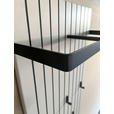 GARDEROBENPANEEL  in 46/160/18 cm  - Kaschmir/Schwarz, Design, Holzwerkstoff/Metall (46/160/18cm) - Voleo
