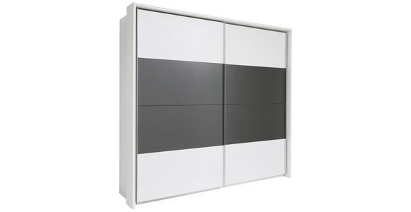 SCHWEBETÜRENSCHRANK 240/226/64 cm 2-türig  - Dunkelgrau/Alufarben, KONVENTIONELL, Holzwerkstoff/Metall (240/226/64cm) - Xora