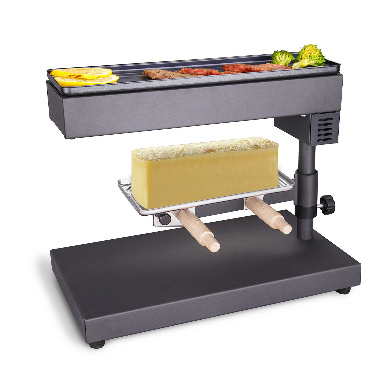 RACLETTE-GRILL  - Schwarz, Design, Metall (21/29/38cm) - Novel
