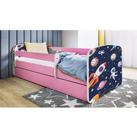 KINDER-/JUNIORBETT 80/160 cm  in Weiß, Pink  - Pink/Birkefarben, MODERN, Holz/Holzwerkstoff (80/160cm) - MID.YOU