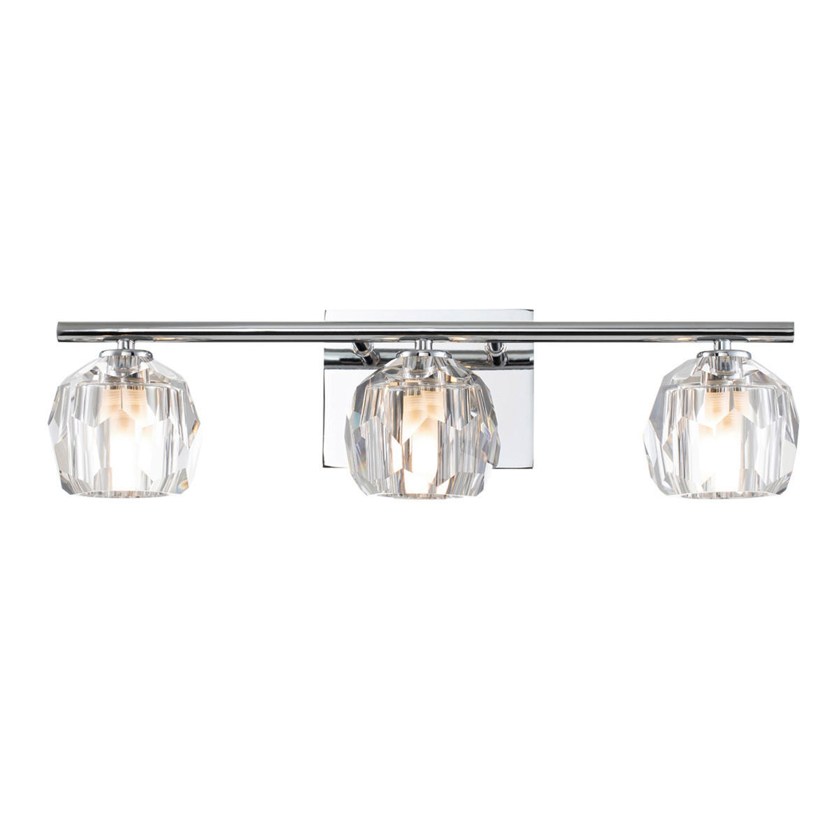 BADEZIMMER-WANDLEUCHTE 55/16,6 cm   - Chromfarben, Design, Glas/Metall (55/16,6cm) - Elstead Lighting