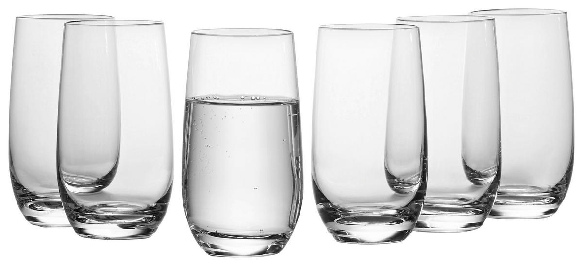 Becher-Set Tivoli  6-teilig  - Klar, Basics, Glas (7/13/7cm) - Leonardo
