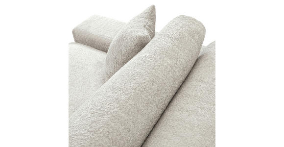 MEGASOFA Struktur, Bouclé Beige  - Beige/Schwarz, MODERN, Kunststoff/Textil (270/76/125cm) - Landscape