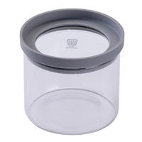 VORRATSDOSE Chefkoch 0,5 L  - Transparent/Hellgrau, Basics, Glas/Kunststoff (500ml) - Chefkoch+Fackelmann