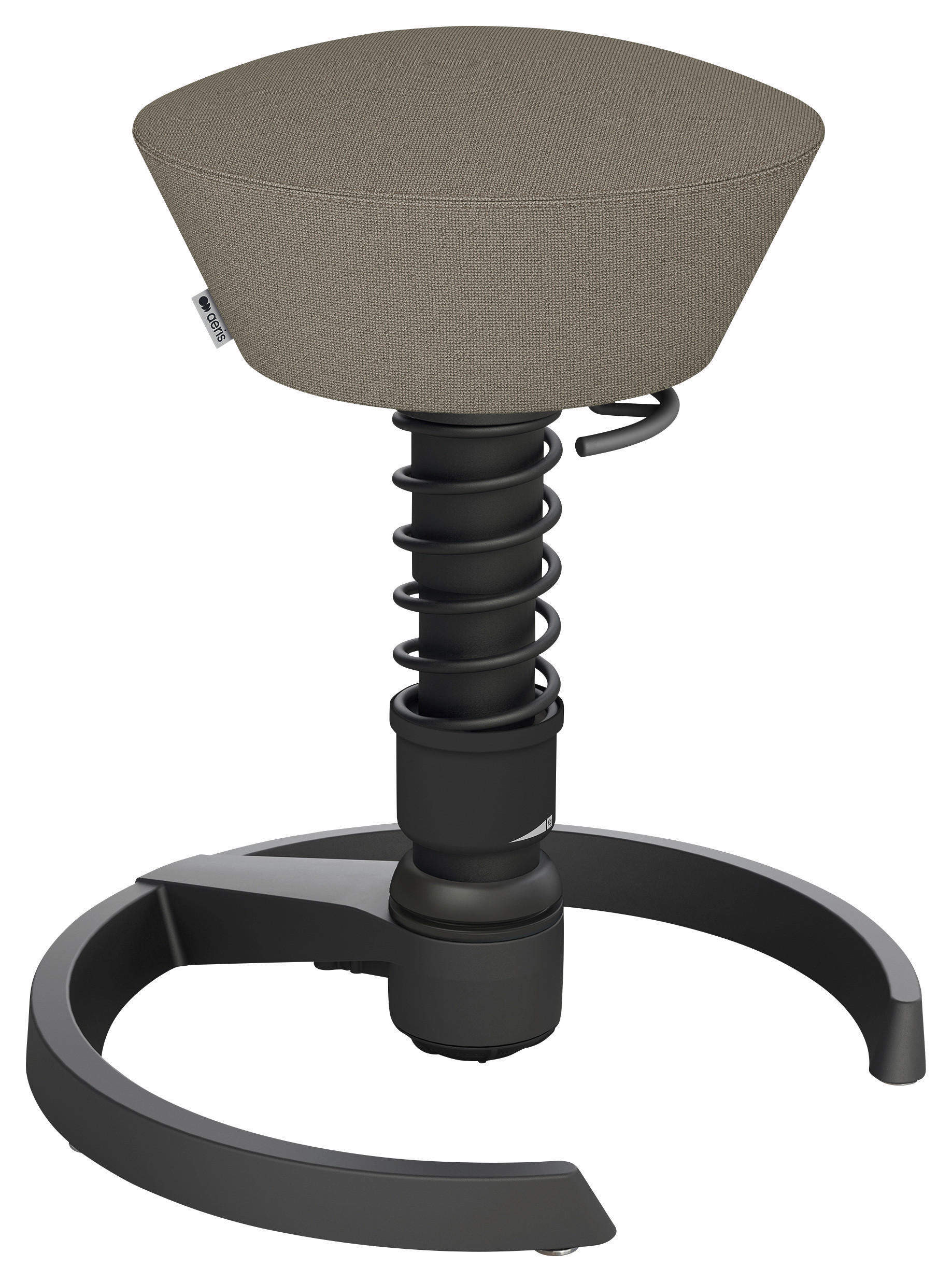 BÜROHOCKER 55/45,66/55 cm  - Beige/Schwarz, Basics, Textil/Metall (55/45,66/55cm) - Aeris