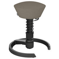 BÜROHOCKER recycel-Polyester Schwarz, Beige  - Beige/Schwarz, Basics, Textil/Metall (55/45,66/55cm) - Aeris