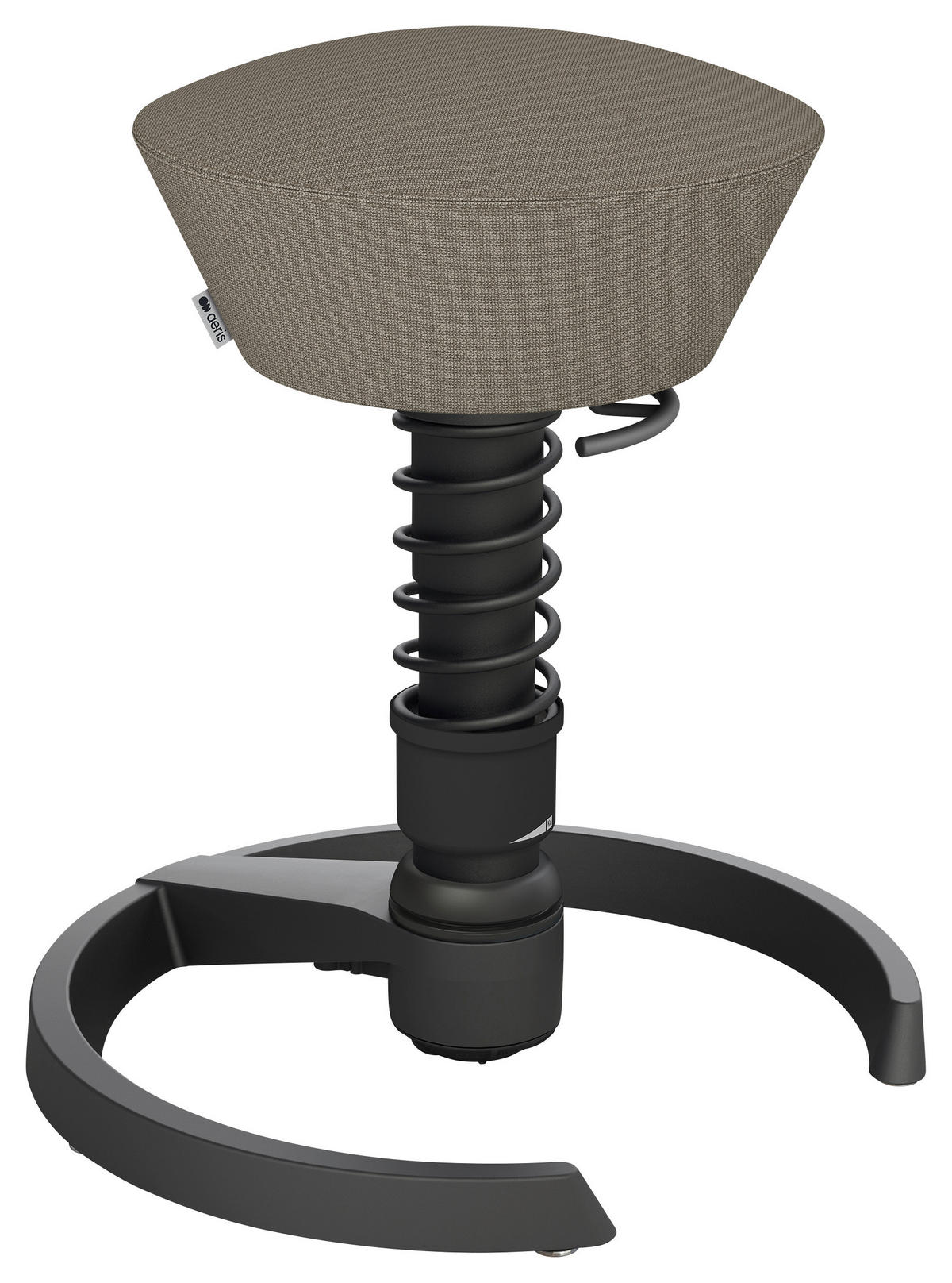 BÜROHOCKER recycel-Polyester Schwarz, Beige  - Beige/Schwarz, Basics, Textil/Metall (55/45,66/55cm) - Aeris