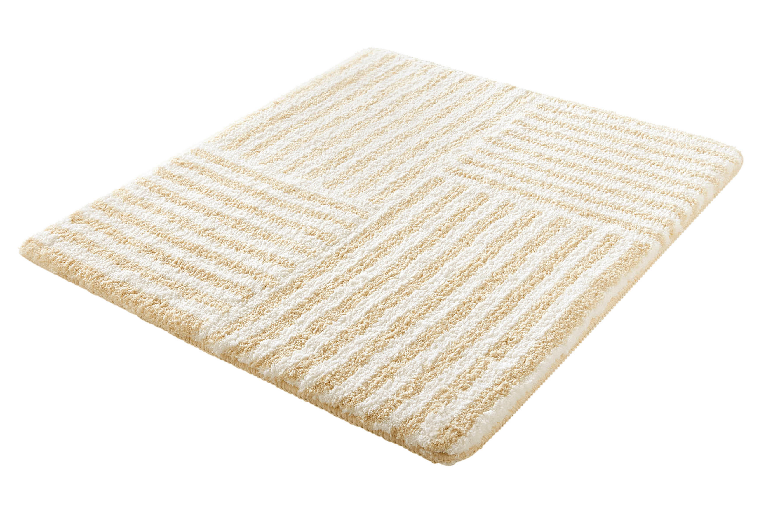 BADTEPPICH Beige, Sandfarben  - Sandfarben/Beige, KONVENTIONELL, Kunststoff/Textil (55/65/2cm) - Kleine Wolke