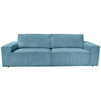 3-SITZER-SOFA Cord Türkis  - Türkis/Schwarz, KONVENTIONELL, Kunststoff/Textil (248/76/95cm) - Carryhome