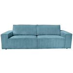 3-SITZER-SOFA Cord Türkis  - Türkis/Schwarz, KONVENTIONELL, Kunststoff/Textil (248/76/95cm) - Carryhome