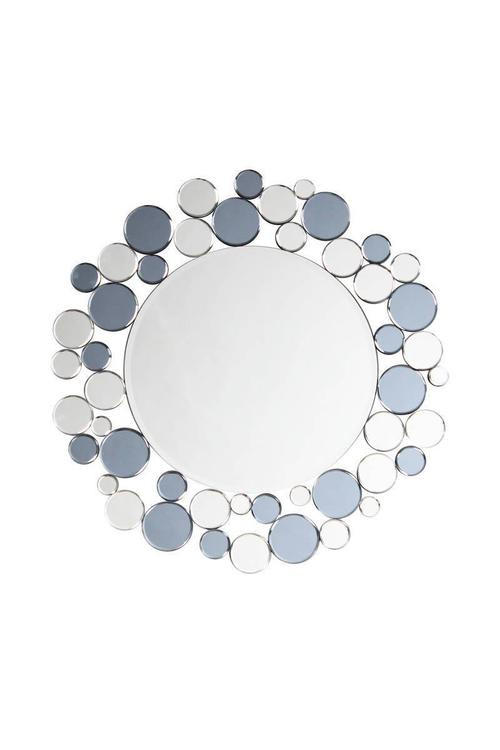 NÁSTENNÉ ZRKADLO 80/80/5 cm  - sivá/strieborná, Basics, kov/sklo (80/80/5cm)