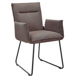 ARMLEHNSTUHL  in Eisen Feincord  - Taupe/Schwarz, Design, Textil/Metall (59/87/62cm) - Johann Jakob