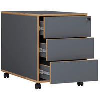 ROLLCONTAINER 42/50/45 cm  - Honigeiche/Anthrazit, Design, Holzwerkstoff/Kunststoff (42/50/45cm) - MID.YOU