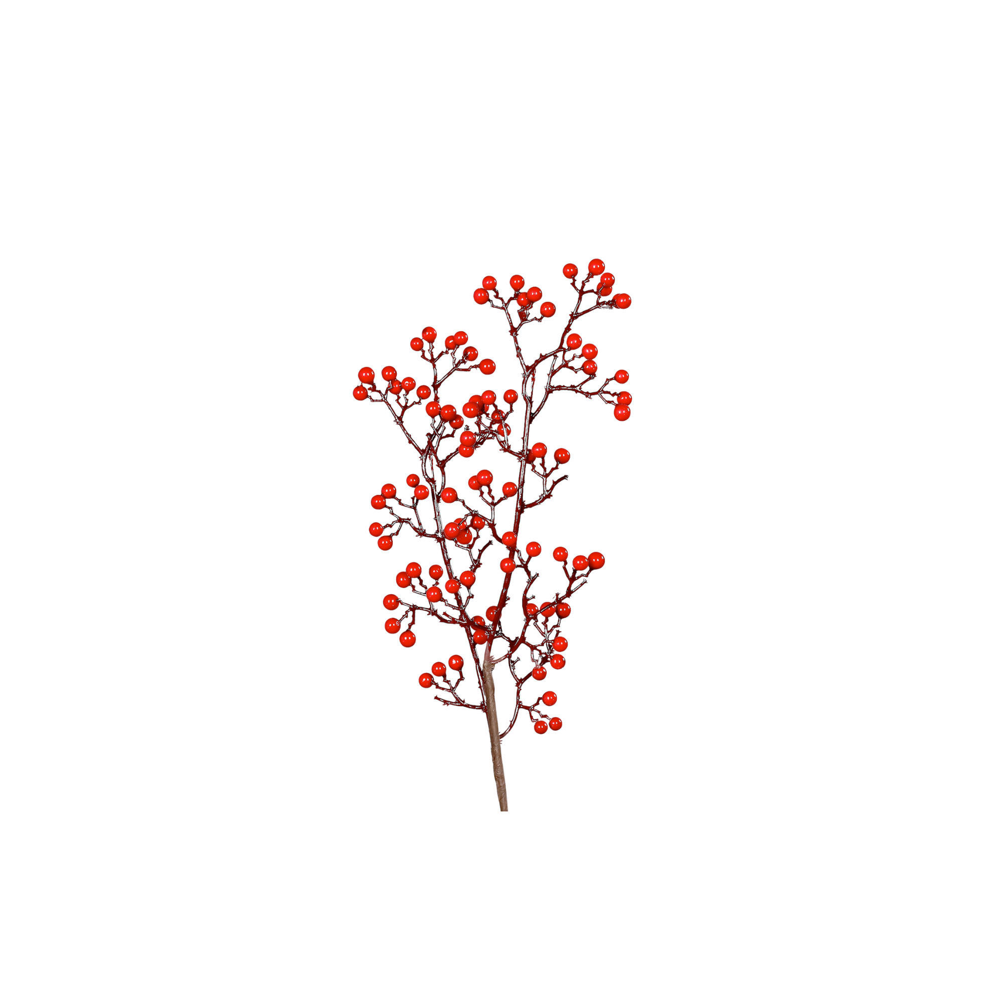 DEKOZWEIG - Rot/Braun, LIFESTYLE, Kunststoff (51cm)