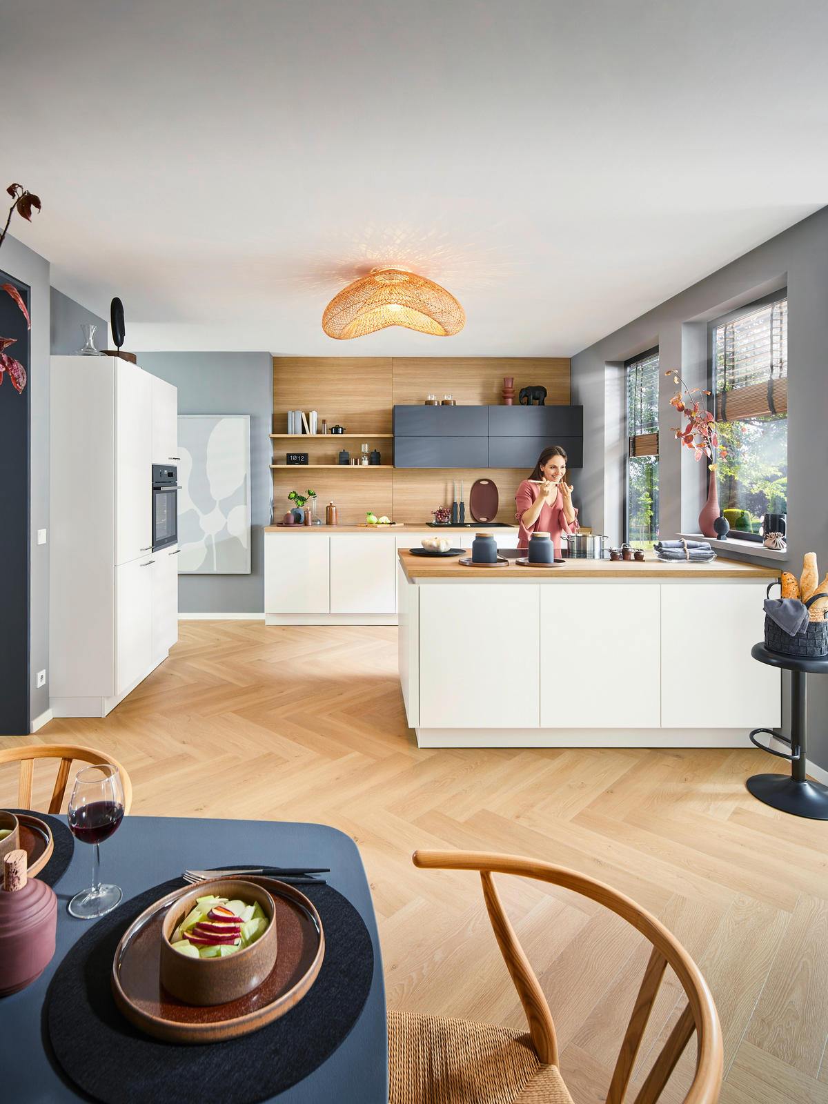 EINBAUKÜCHE   - Weiß, Design, Holzwerkstoff - Dieter Knoll