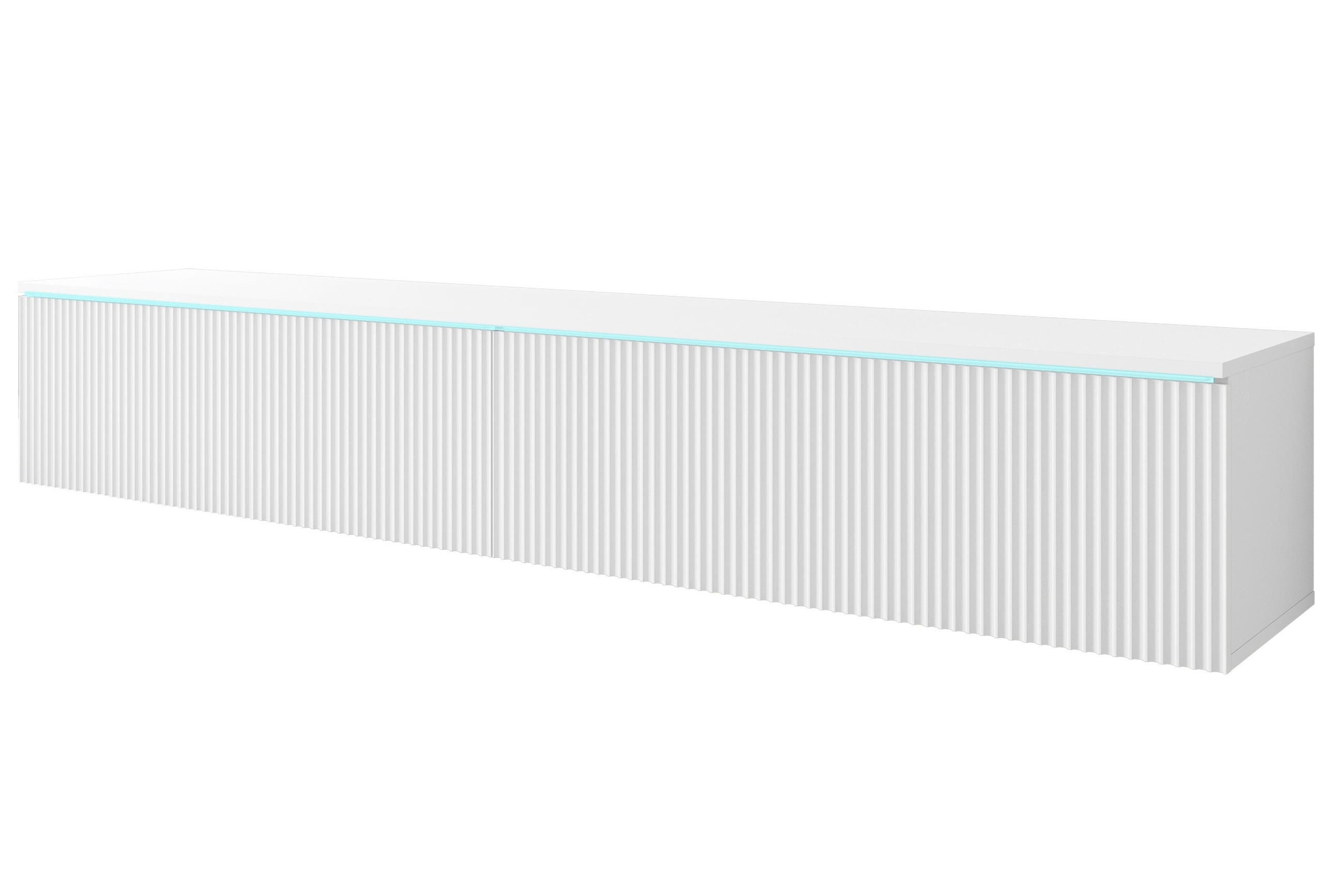 TV-SZEKRÉNY 180/30/33 cm  - fehér/szürke, Design, műanyag/faalapú anyag (180/30/33cm) - P & B