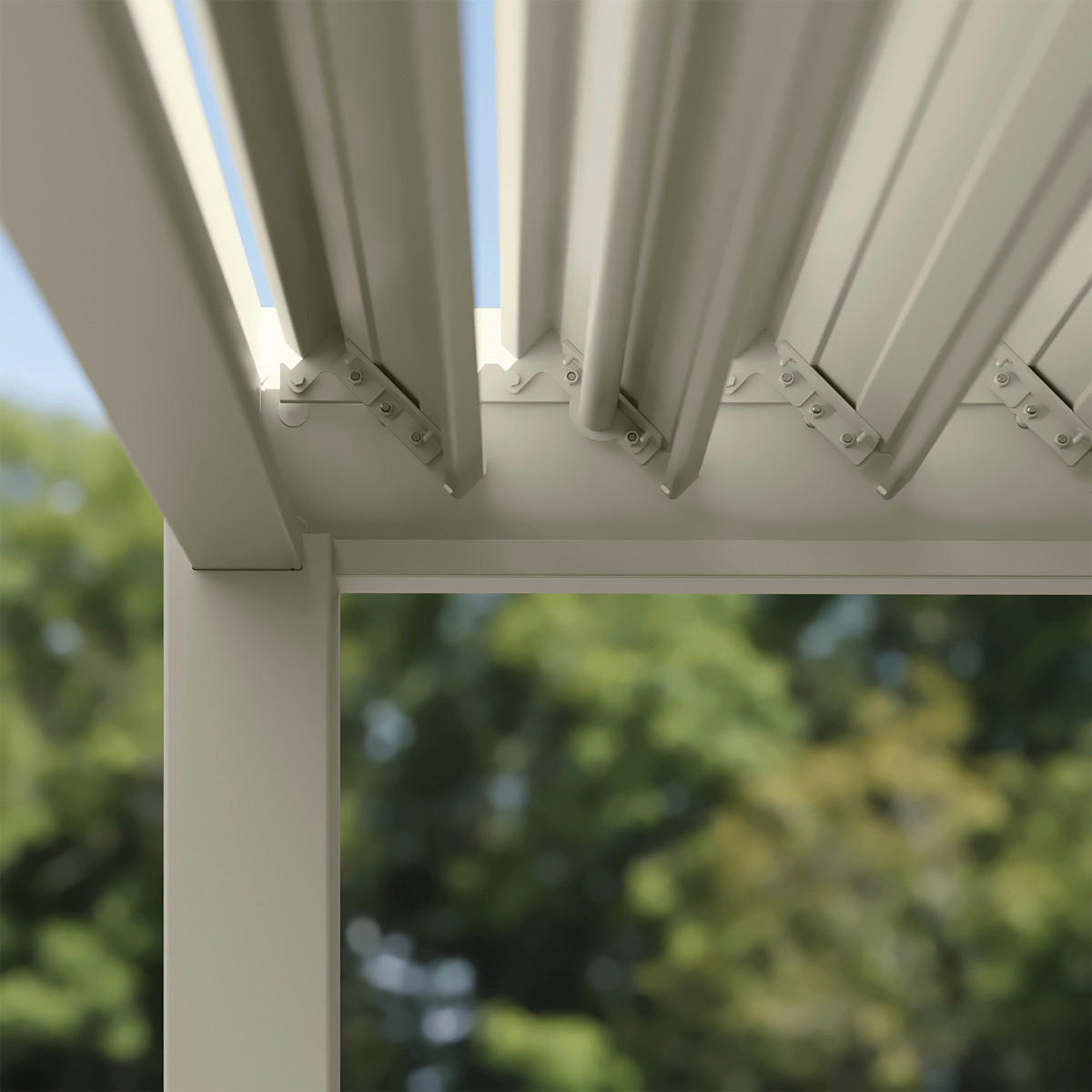 PERGOLA 300/530/255 cm Aluminium  - Perlmutt, Basics, Metall (300/530/255cm) - Gardenson