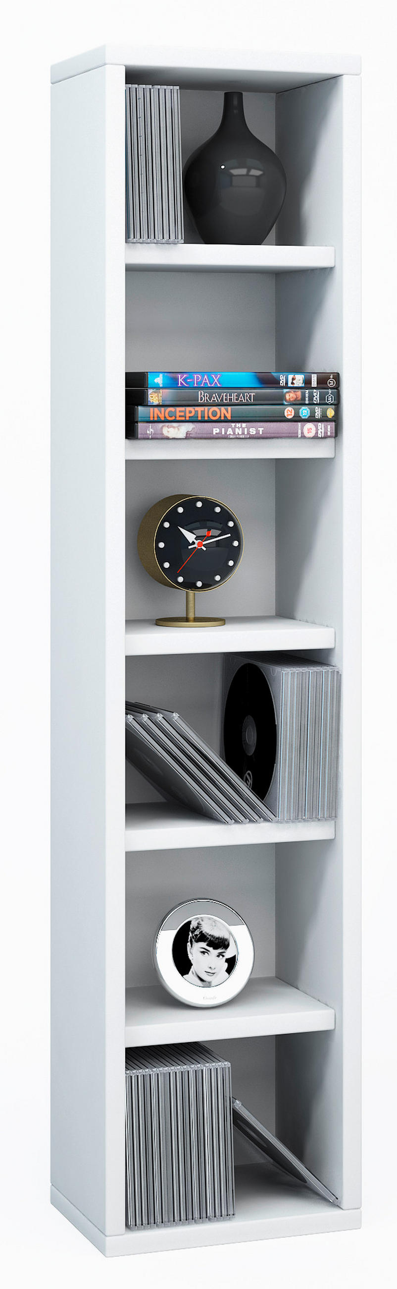 CD-REGAL - Weiss, Modern, Holzwerkstoff (21/91,5/20cm) - MID.YOU