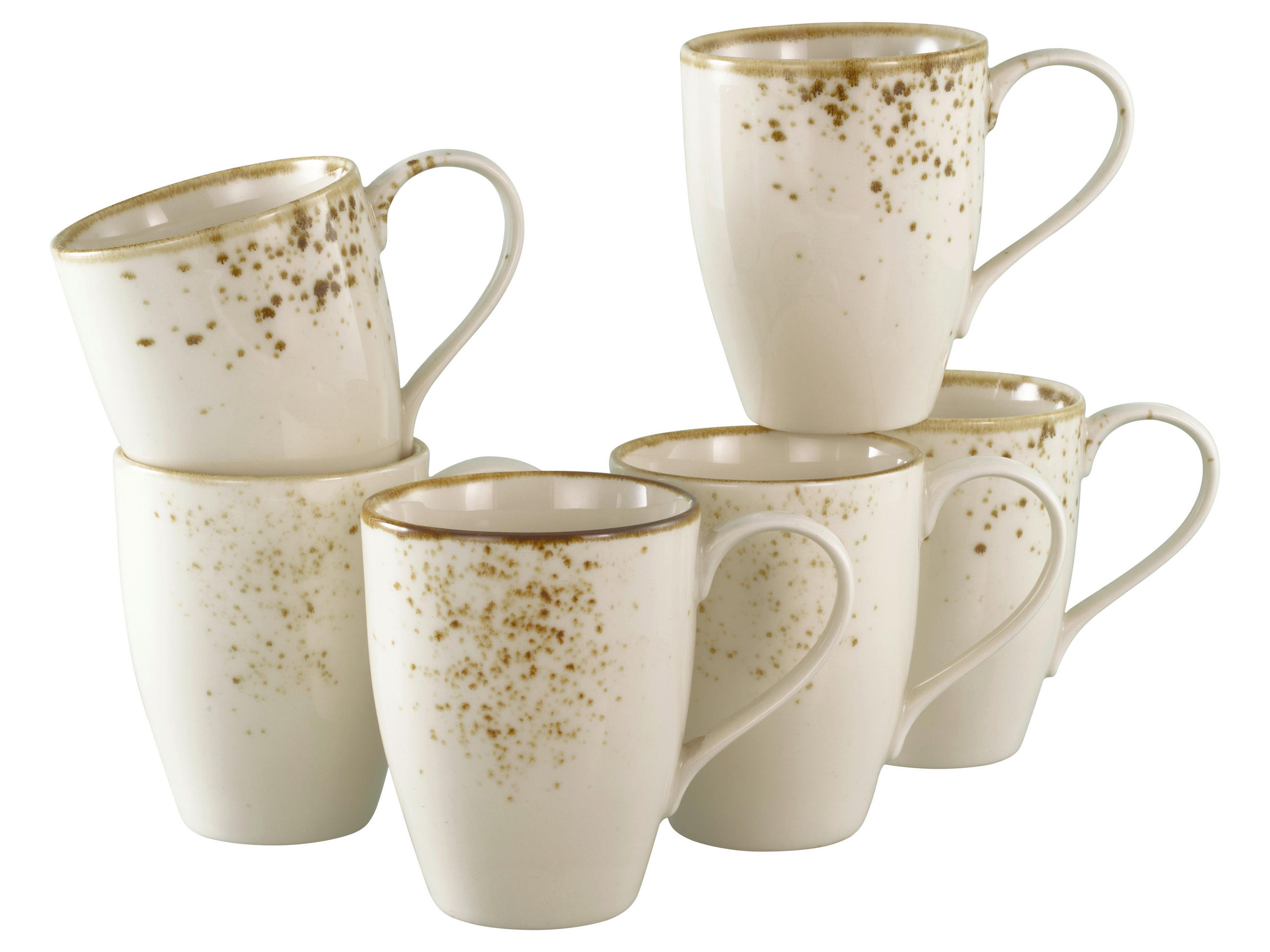 TASSENSET Nature Collection Creme 6-teilig  - Creme, Basics, Keramik (8,5/11cm) - Creatable