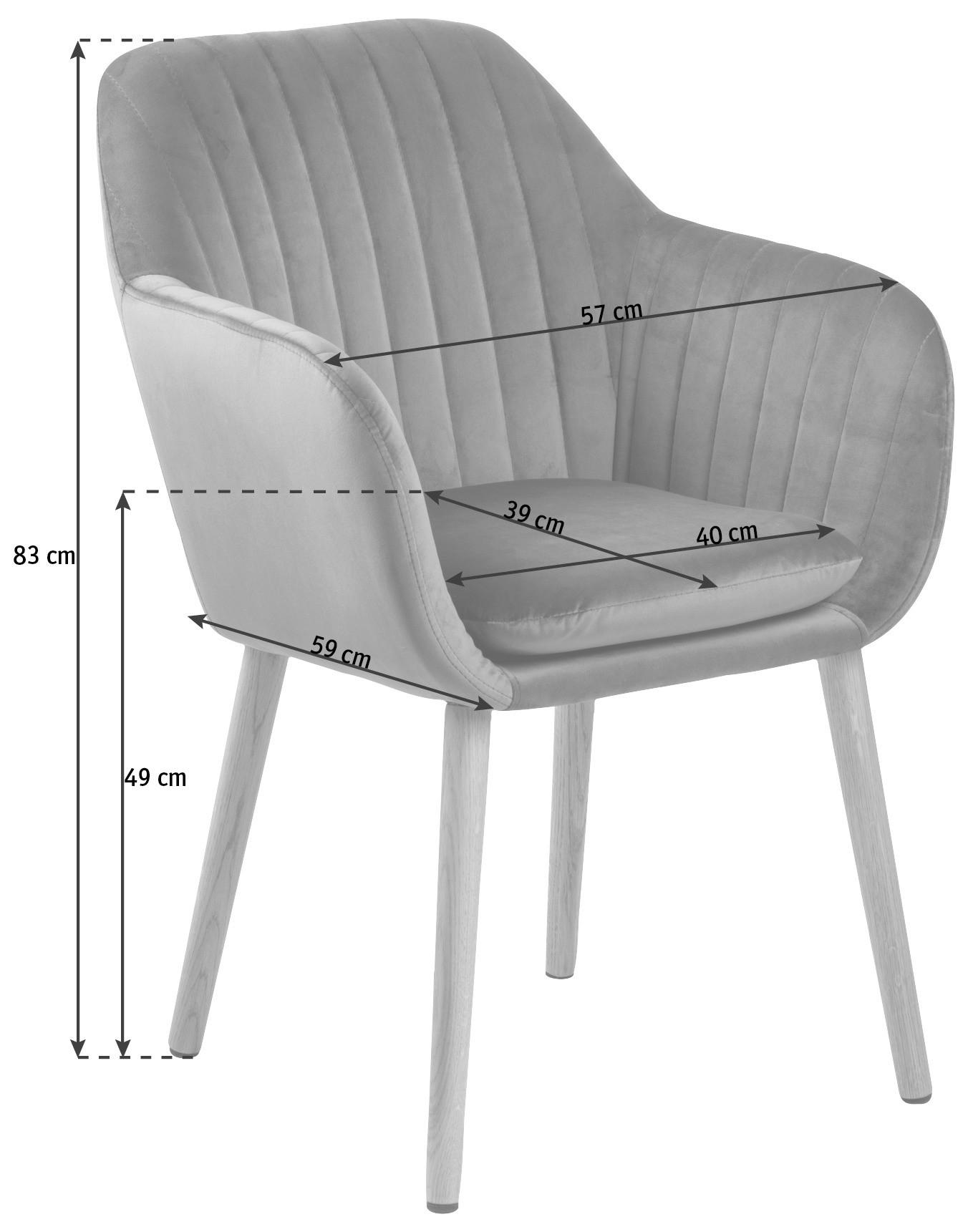 ARMLEHNSTUHL Smaragdgrün - Smaragdgrün, Design, Holz/Textil (57/83/59cm) - Ambia Home
