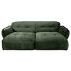 BIGSOFA in Chenille Dunkelgrün  - Dunkelgrün/Schwarz, Modern, Kunststoff/Textil (285/87/184cm) - Trendmanufaktur