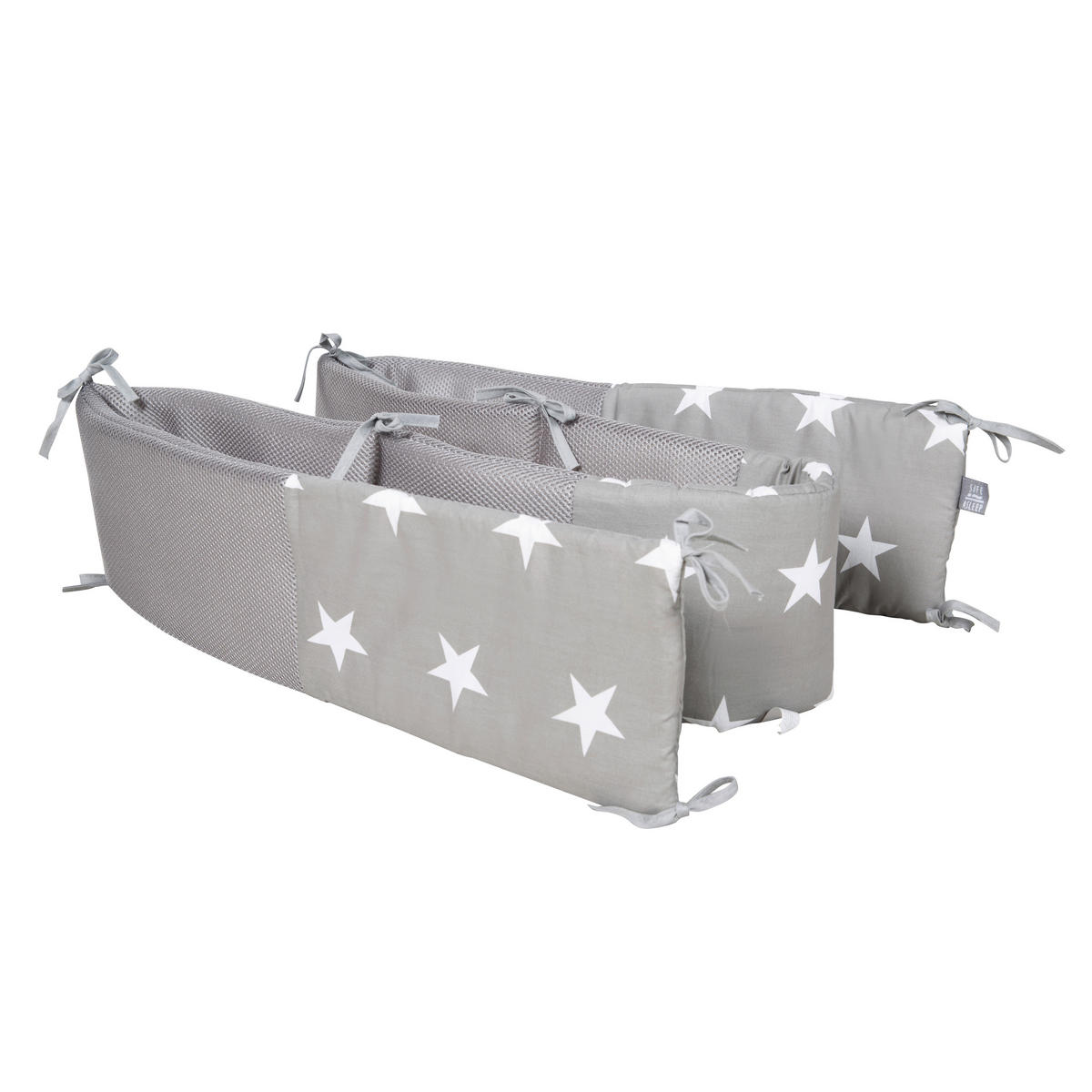 BEISTELLBETT roba Little Stars  - Taupe/Grau, Basics, Holzwerkstoff/Textil (66/79,5/126cm) - Roba