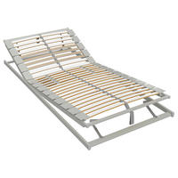 LATTENROST 120/200 cm Kopfteil, Fußteil verstellbar, Buche  - Birkefarben/Grauweiß, Basics, Holz (120/200cm) - Schlaraffia