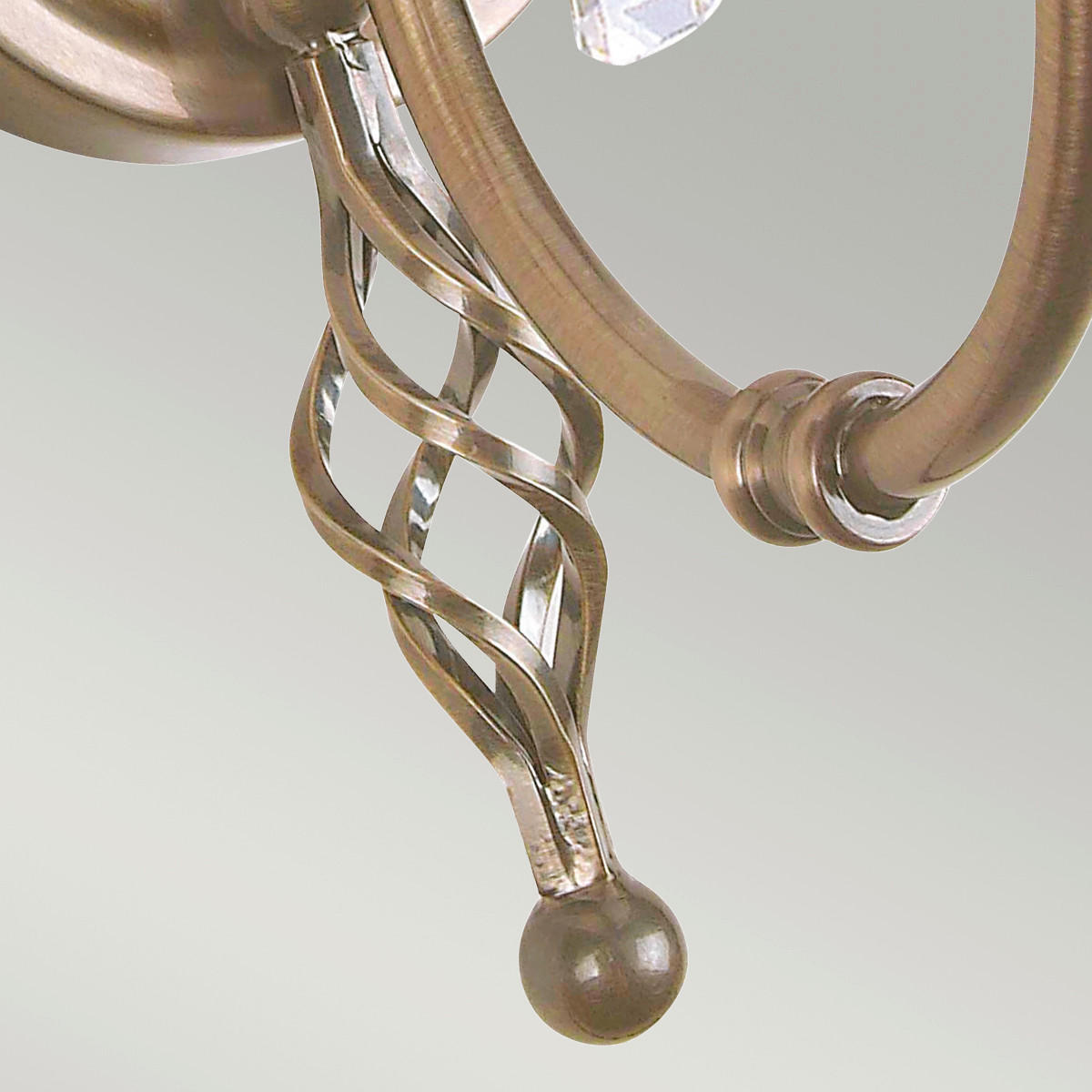 VÄGGLAMPA Elstead 10/22/21,5 cm   - mässingsfärgad, Klassisk, metall/glas (10/22/21,5cm) - Elstead Lighting