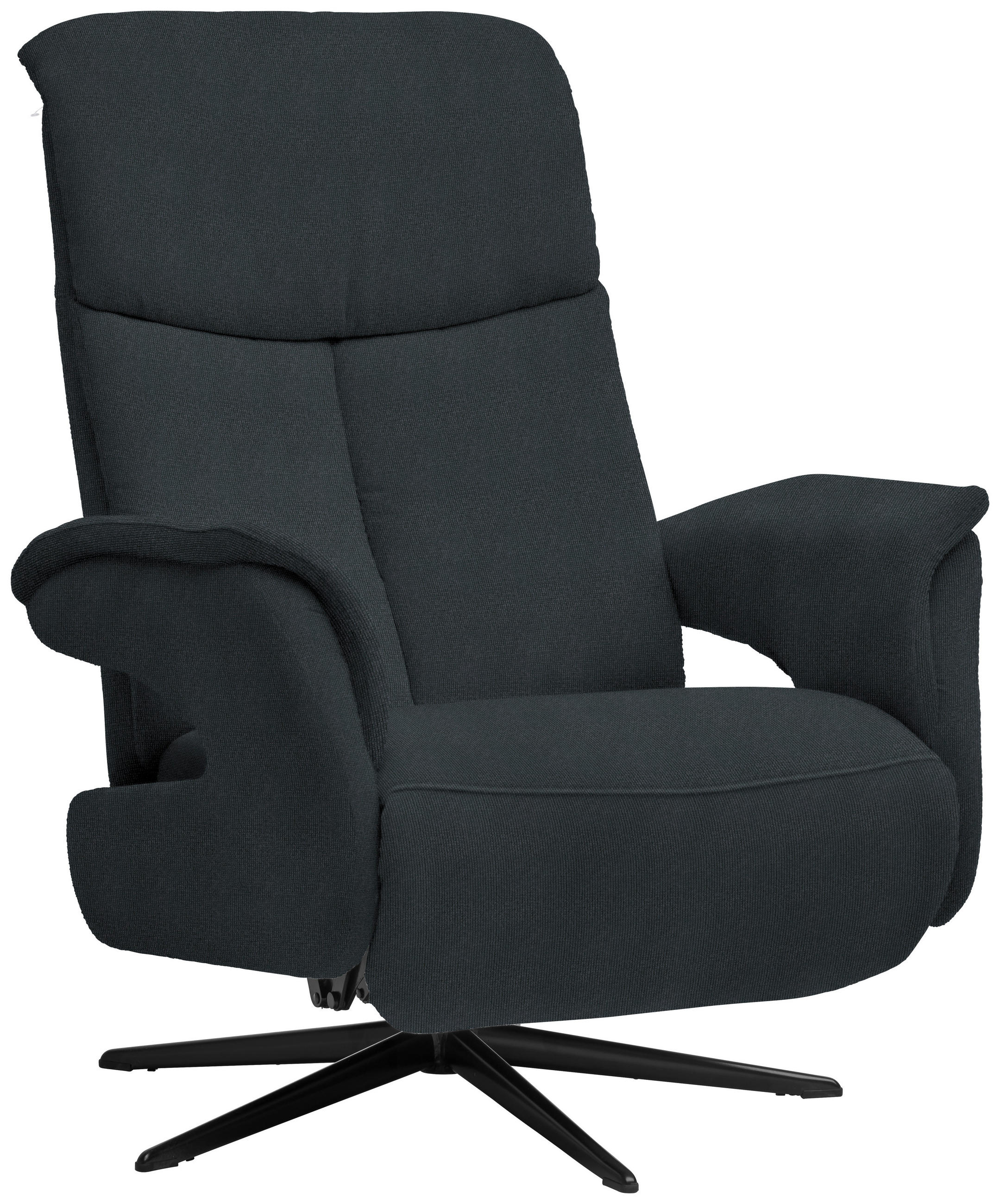 RELAXSESSEL Textil Anthrazit  - Anthrazit/Schwarz, Design, Textil/Metall (78/101/88cm) - Welnova