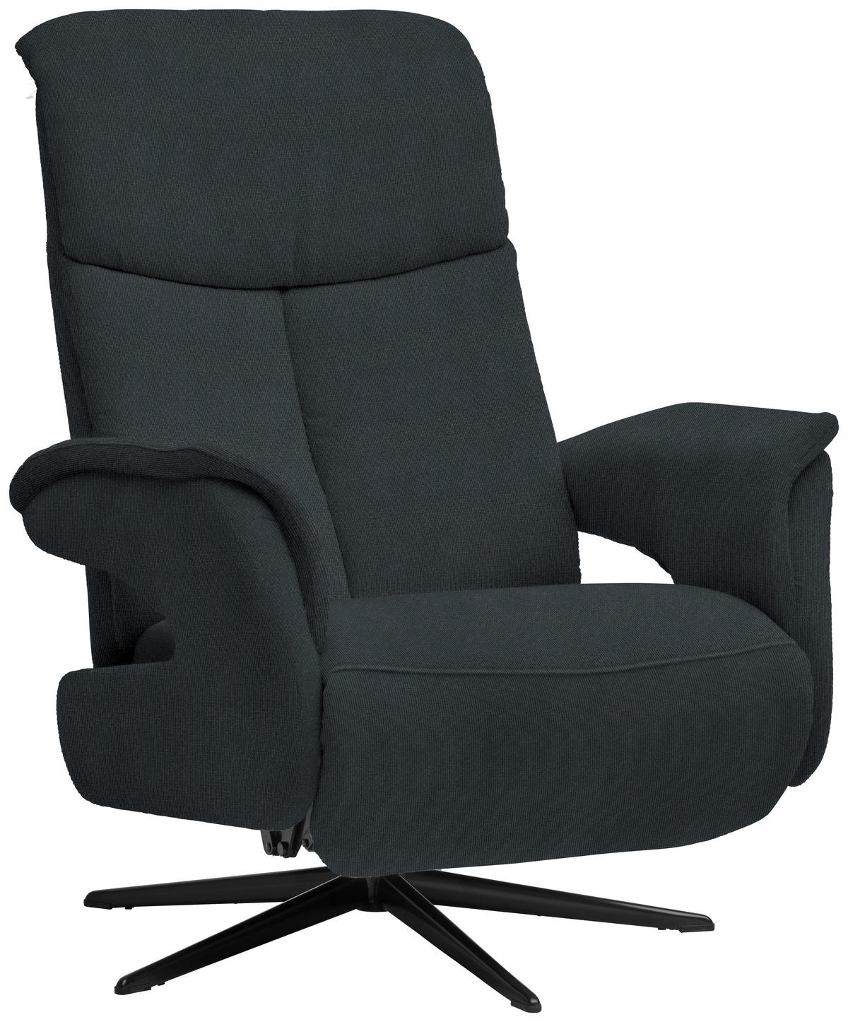 RELAXSESSEL Textil Anthrazit  - Anthrazit/Schwarz, Design, Textil/Metall (78/101/88cm) - Welnova