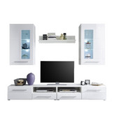 REGAL - bijela/boje srebra, Design, drvni materijal/drvo (240/190/42cm) - Xora